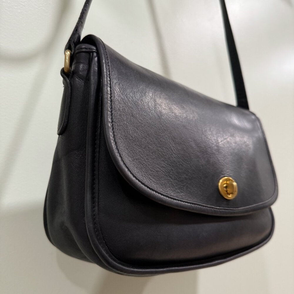 Coach Classic Vintage Y2K City Bag Black Leather Crossbody Handbag 9790 EUC - Picture 4 of 12